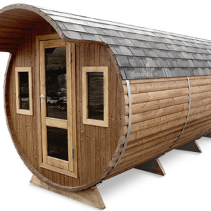Three room barrel sauna from Sauneco